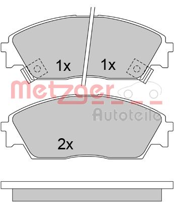 Колодки тормозные дисковые METZGER 1170486
