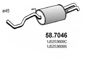 Задняя часть глушителя asso 587046 ASSO 58.7046