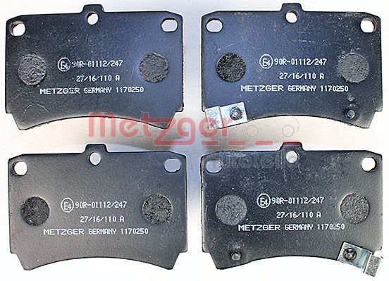 Колодки тормозные дисковые METZGER 1170250