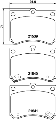 Колодки тормозные дисковые HELLA/BEHR/PAGID 8DB355006-481