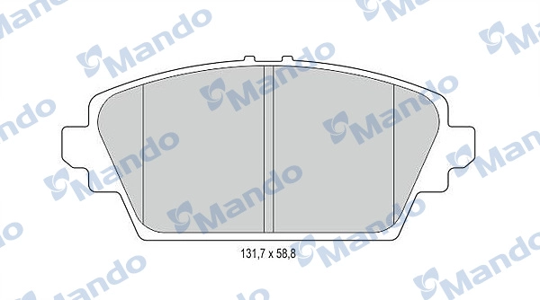 Колодки тормозные дисковые MANDO MBF015737
