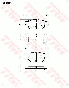 Колодки тормозные дисковые TRW GDB7729