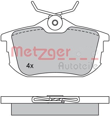 Колодки тормозные дисковые METZGER 1170118