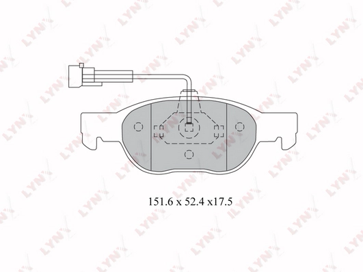 Колодки тормозные дисковые LYNXAUTO BD-2801