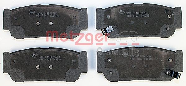 Колодки тормозные дисковые METZGER 1170557