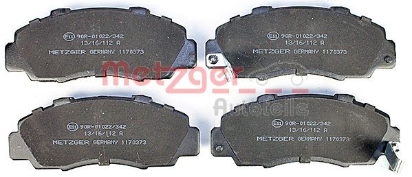Колодки тормозные дисковые METZGER 1170373
