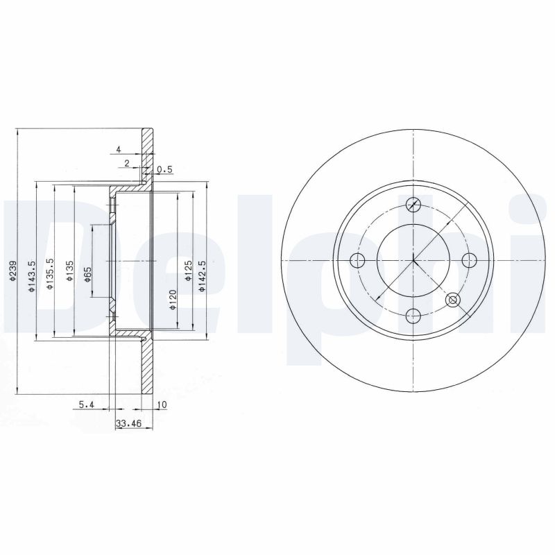 Диск тормозной DELPHI BG2117