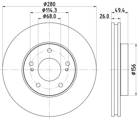 Тормозной диск HELLA/BEHR/PAGID 54790