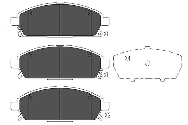 Комплект тормозных колодок дисковый тормоз KAVO PARTS KBP-6515