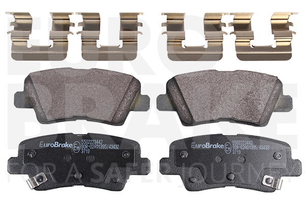 Тормозные колодки дисковые задние EUROBRAKE 5502223442