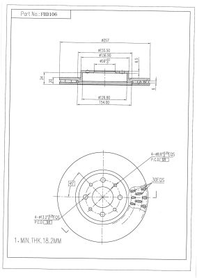 Диск тормозной FI.BA FBD106