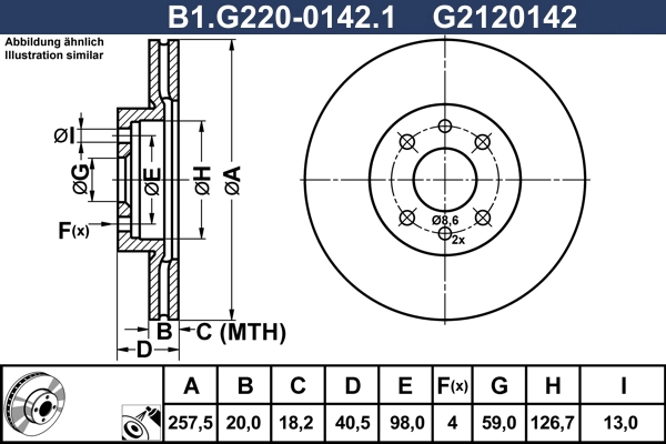 Диск тормозной GALFER B1G22001421