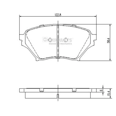 Колодки тормозные дисковые NIPPARTS J3603052