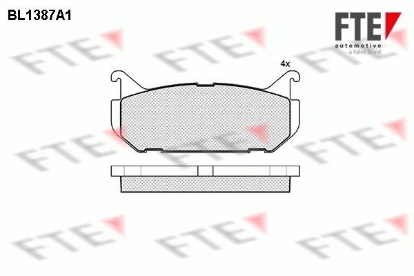 Колодки тормозные дисковые FTE BL1387A1