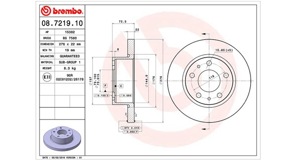 Диск тормозной MAGNETI MARELLI 360406023200