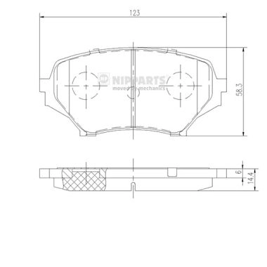 Колодки тормозные дисковые NIPPARTS N3603068