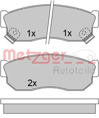 Колодки тормозные дисковые METZGER 1170641