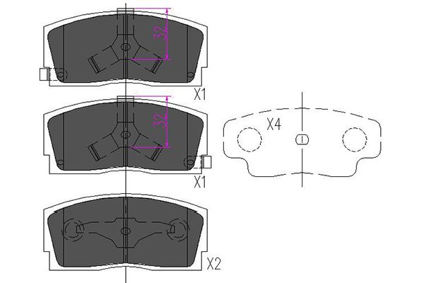 Колодки тормозные дисковые KAVO PARTS KBP-1501