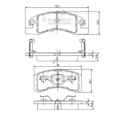 Колодки тормозные дисковые NIPPARTS N3606021