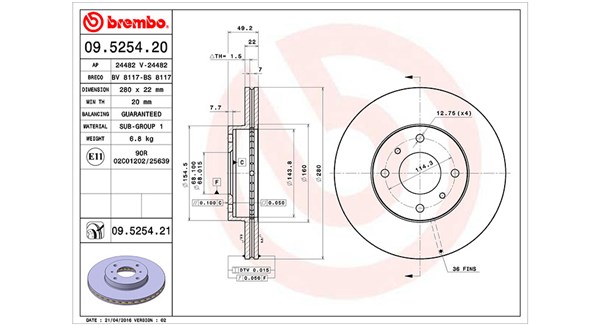 Диск тормозной MAGNETI MARELLI 360406035200