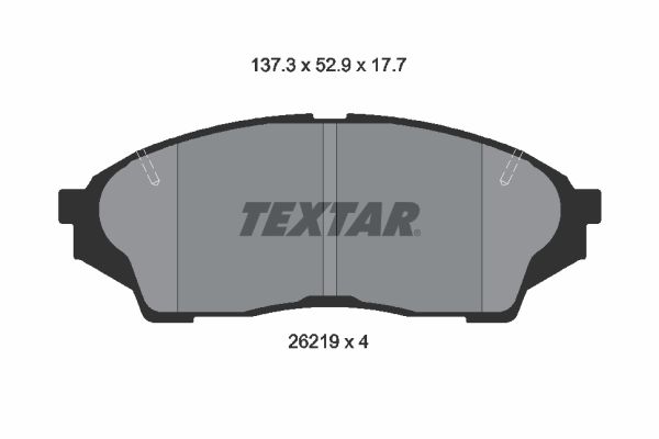 Колодки тормозные дисковые TEXTAR 2621901