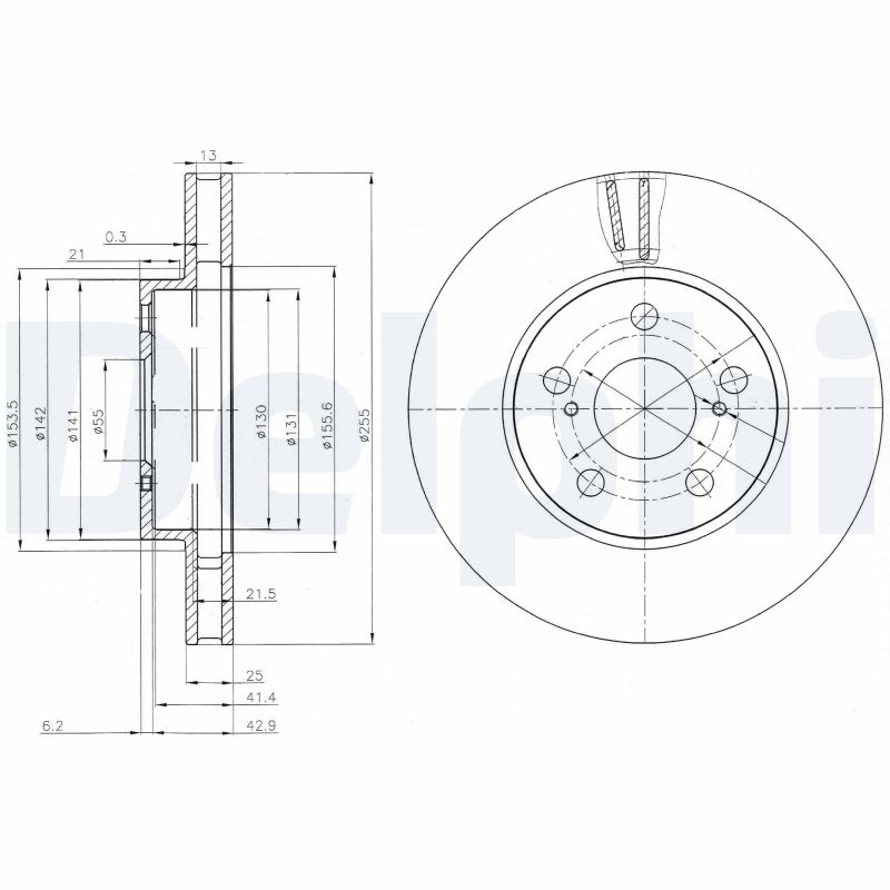 Диск тормозной DELPHI BG3850