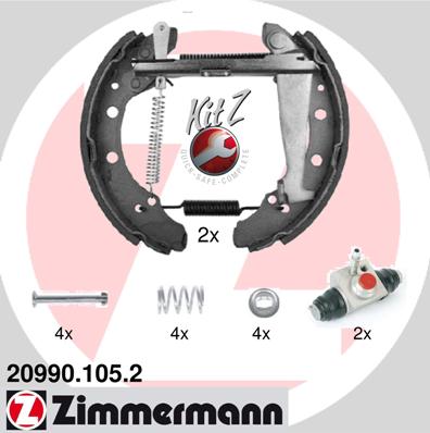Барабан тормозной ZIMMERMANN 209901052