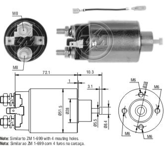 Реле втягивающее ZM ZM2-699