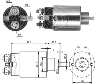 Реле втягивающее ZM ZM695