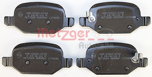 Колодки тормозные дисковые METZGER 1170680