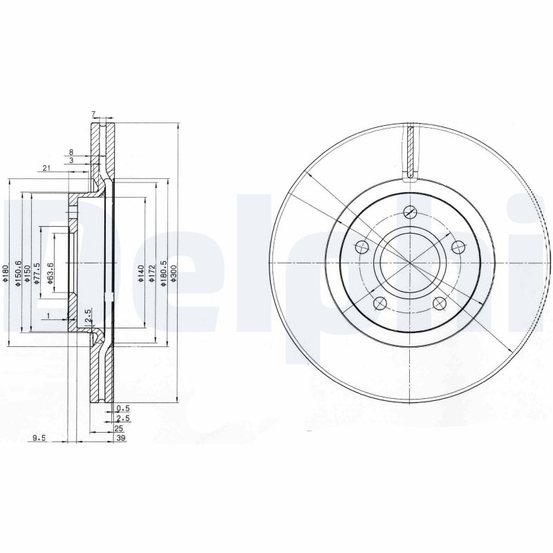 Диск тормозной DELPHI BG3895