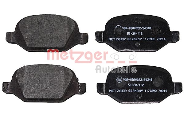 Колодки тормозные дисковые METZGER 1170392