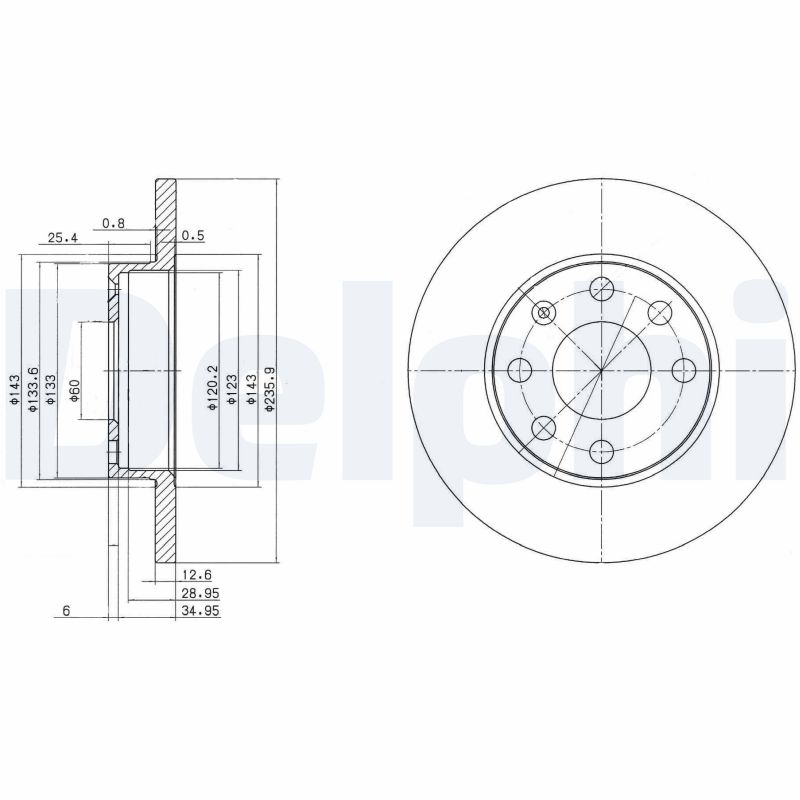 Диск тормозной DELPHI BG2148