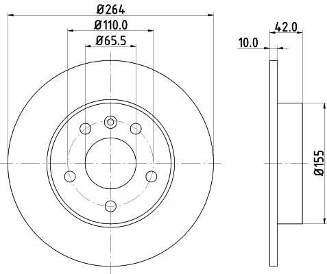 Диск тормозной HELLA/BEHR/PAGID 8DD355106111