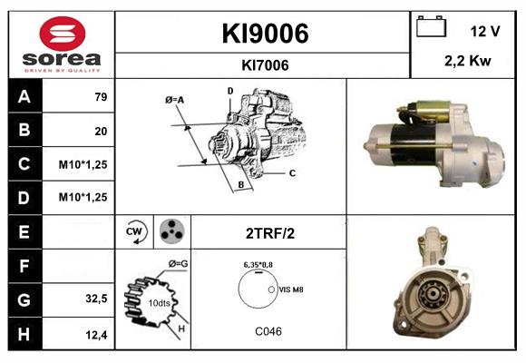 Стартер SNRA KI9006