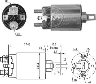 Реле втягивающее ZM ZM1-691