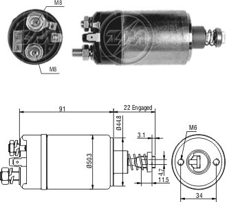 Реле втягивающее ZM ZM728