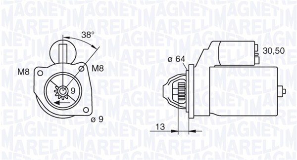 Стартер MAGNETI MARELLI 063101021010