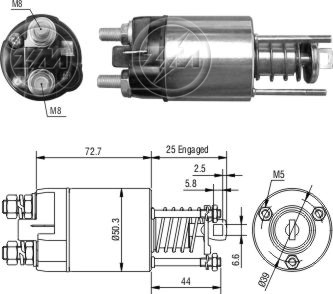 Реле втягивающее ZM ZM7-651