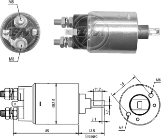 Реле втягивающее ZM ZM2-981