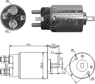 Реле втягивающее ZM ZM980