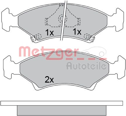 Колодки тормозные дисковые METZGER 1170666