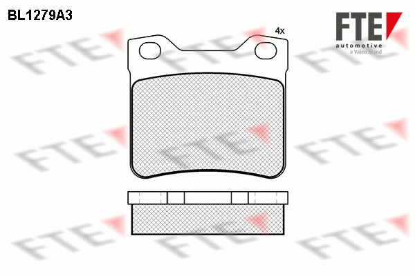 Колодки тормозные дисковые FTE BL1279A3