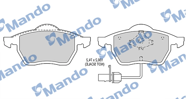 Колодки тормозные дисковые MANDO MBF015143