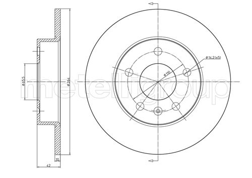 Диск тормозной CIFAM 800-489C