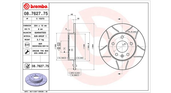 Тормоз.диски chevrolet opel MAGNETI MARELLI 360406039005