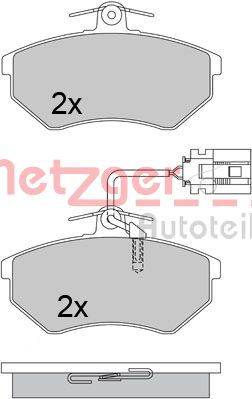 Колодки тормозные дисковые METZGER 1170674