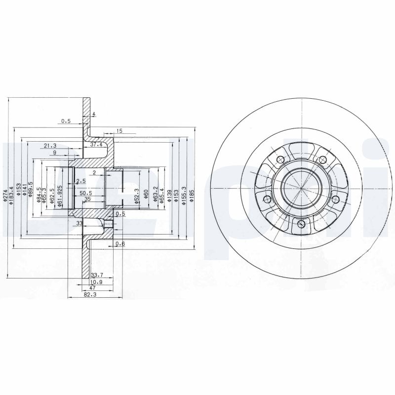 Диск тормозной DELPHI BG3689