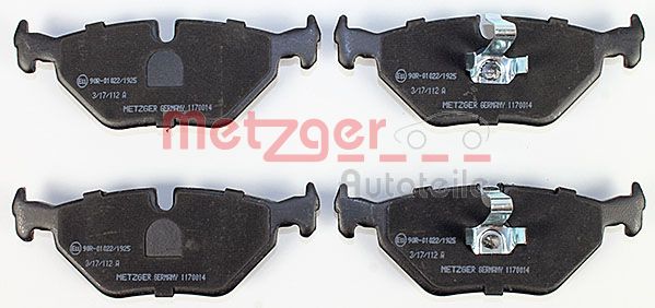Колодки тормозные дисковые METZGER 1170014