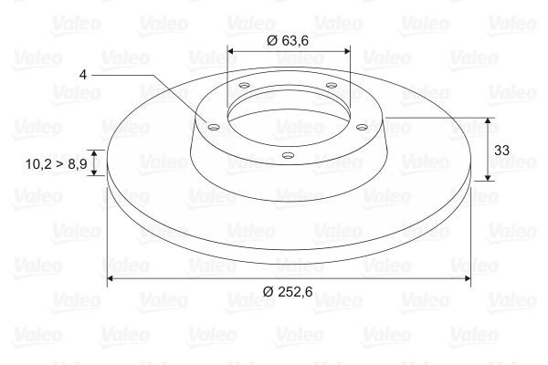 Диск торм VALEO 297425